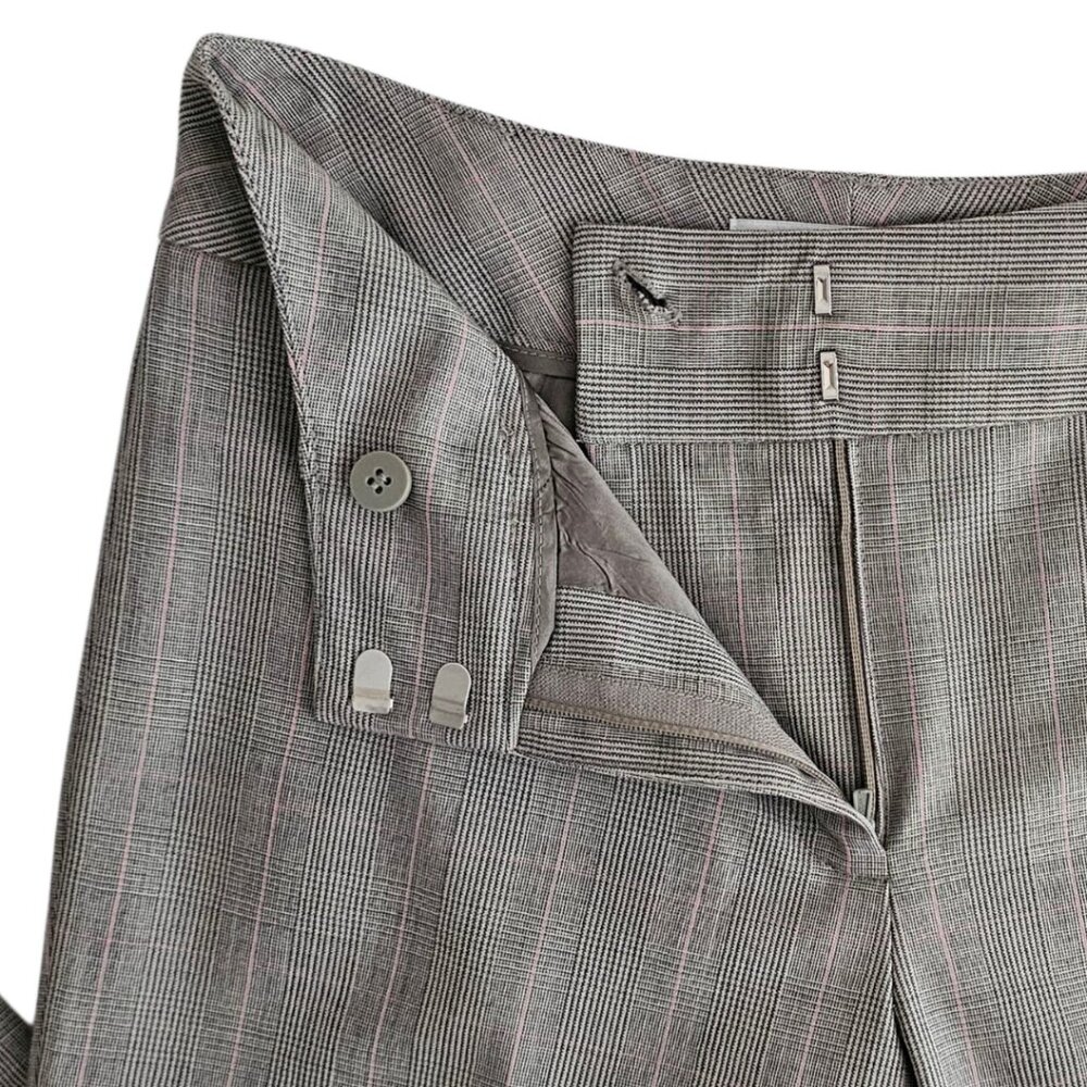 Petite Sophisticate Fully Lined Glen Plaid Dress Slacks | NWT | 0P | Gray Pink - Picture 11 of 16